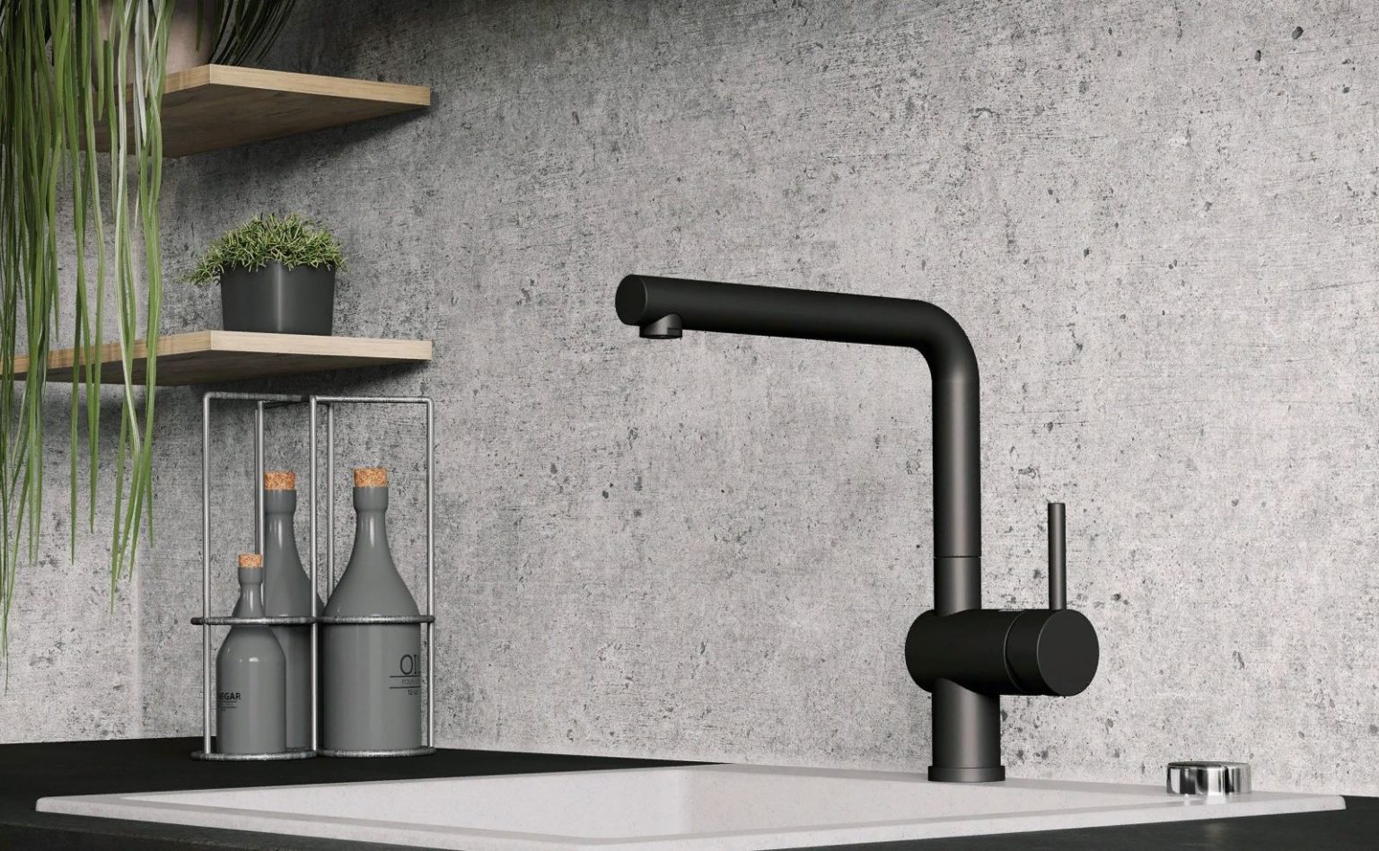 чорний змішувач для ванни